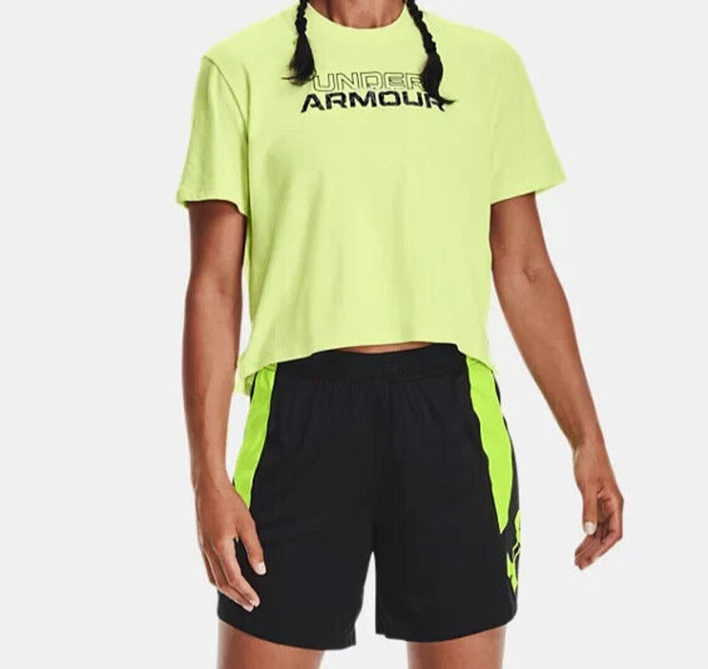 Under Armour Womens Oversized Graphic Short Sleeve T-Shirt M Pale Moonlight New